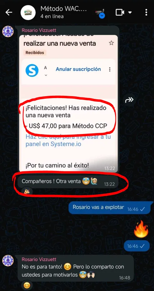 Resultado de ventas con el Método WAC